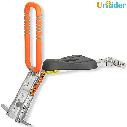 UrRider Front-Mount Child Bike Seat, Child Bike Seat for Toddlers,Foldable & Ultralight Baby Kids' Bicycle Carrier Handrail for Cruiser/Foldable/City Shared Bikes