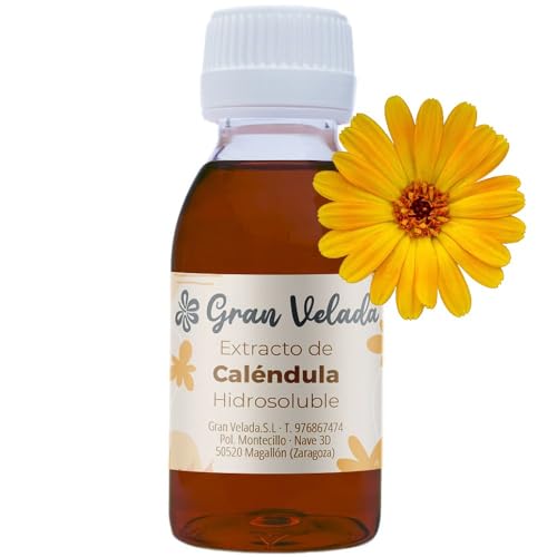 Extracto de Caléndula Hidrosoluble 1 Litro | Ideal para Pieles Sensibles e Irritadas | Fabricación de Cremas, Jabones y Mascarillas | Sin Parabenos