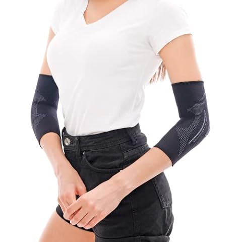 ikido Elbow Compression Sleeve, Elbow Support Brace, Unisex Elbow Brace for Tennis Elbow, Golf Elbow, Workouts, Weightlifting (Medium, 1, Unit) Cover
