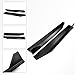 Jogon Plastic Side Skirts for Ford Mustang S650 GT Darkhorse Ecoboost 2024 2025, Car Body Styling, Side Underbody Spoiler, Exterior Rocker Panel Splitters (Matte Black Plastic)