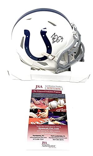 Darius Leonard Indianapolis Colts Signed Autograph Speed Mini Helmet JSA Witnessed Certified