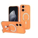 ILING Magnetica Cover per Motorola Moto G85 5G / MOTO S50 Neo 5G con Protezione Completa Della Fotocamera & Regolabile Supporto Invisibile, Sottile Antishock Custodia Case, Arancione