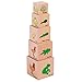 THE FRECKLED FROG Life Cycle Wooden Blocks - Set of 5 - Ages 12m+ - Science Toys for Toddlers - Explore 5 Stages of the Moth, Butterfly, Chicken, Frog