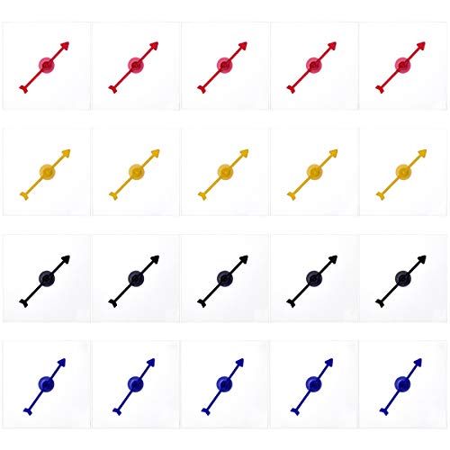 Lohoee 20Pcs Transparent Spinners Math Game Spinner with Rotating Arrow for Party Games and Teaching Using