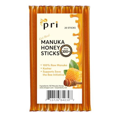 P.R.I Miel Manuka Sticks MGO 300+, Paquete de 20