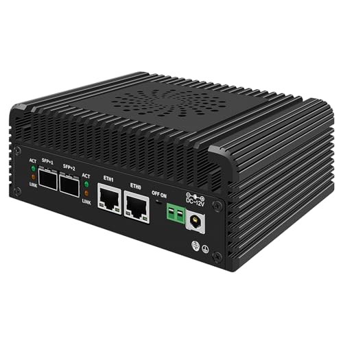 Image of FakestarPC Mini Firewall Core I3 N305 Fanless,4 LAN Firewall Mini PC,2x10G SFP+ 2xi226-V 2.5G RJ45 LAN,WiFi Slot, 6*USB, 2*HDMI, 2* COM,No DDR5 No NVMe