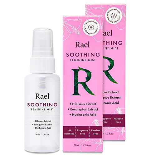 Rael Soothing Intimate Feminine Mist - Unscented | pH-Balanced | Paraben Free | On The Go | Instant Irritation & Odor Relief | 1.7 Fl Oz (Pack of 2)