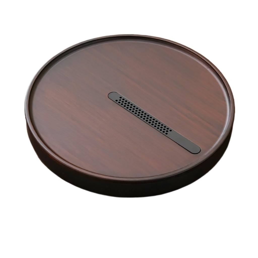 Plateau à thé simple rond pour service de table et décoration minimaliste