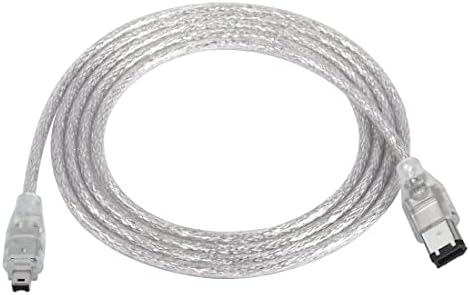YACSEJAO Firewire DV Cable IEEE1394 6 Pin to 4 Pin Male to Male iLink Adapter Cord Cable for Digital Camera（4.9Ft/1.5M）