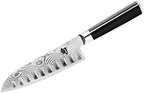 Shun Classic Left-Handed 7-Inch Stainless-Steel Santoku with Scallops