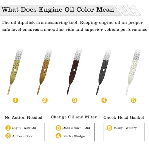 Image of 06J115611F Oil Dipstick Indicator, Compatible with Audi A4 A5 Quattro Q5 Volkswagen VW Passat B6 2.0T Engine Oil Fluid Level Dip Stick Replace 06H115611E