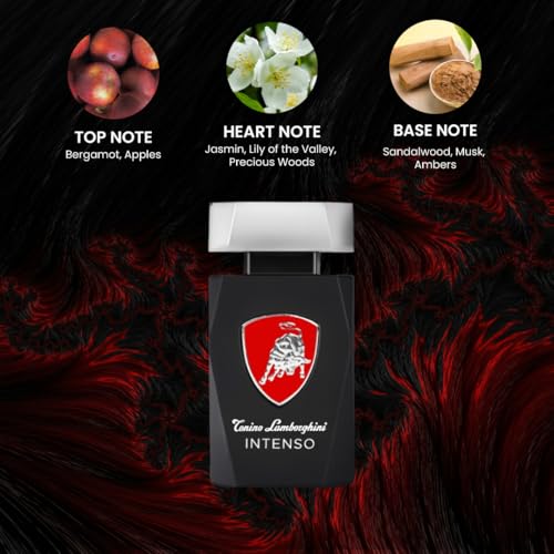 Image of Lamborghini INTENSO Eau De Toilette 75ML | Bergamot, Jasmine, Sandalwood Notes | Long Lasting Perfume