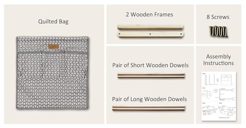 Image of Yarn Caddy Large Size Yarn Storage Organizer for Yarn Skeins-Organizer for Crochet Hooks Knitting Needles Other Accessories (Gray-Arrow)(Easy Assembly)