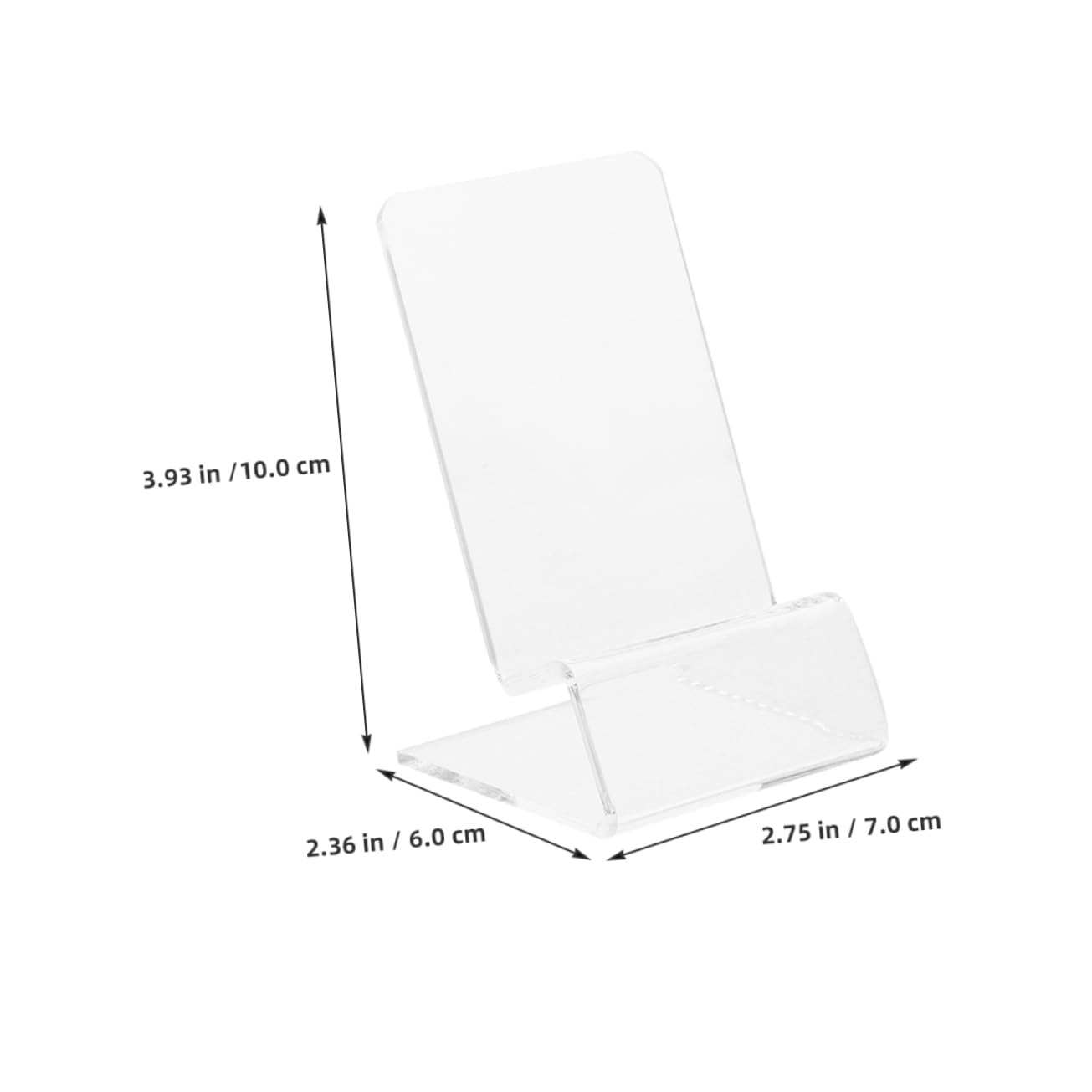 Supporto per Cellulare da Scrivania in Acrilico Trasparente 15 Pezzi | Tablet e Smartphone, Design Compatto e Linee Eleganti, Supporto Stabile per Videochiamate e Visione