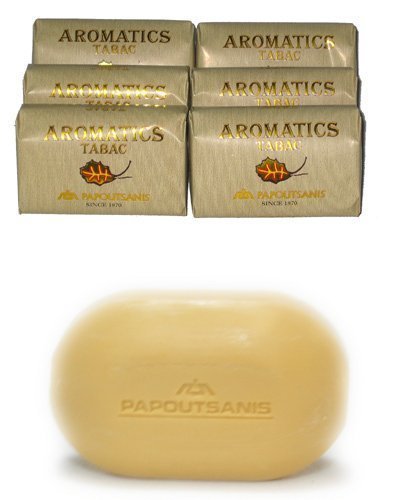 6-pack - Greek Soap - Papoutsanis Aromatics - Tabac - 125 Gr Bar