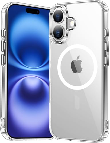Funda rosa para iPhone 16 de 6.1 pulgadas compatible con MagSafe de Temdan