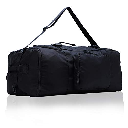 MIER Expandable Cargo Duffel Foldable Lightweight Sports Equipment Bag, 120L, Black