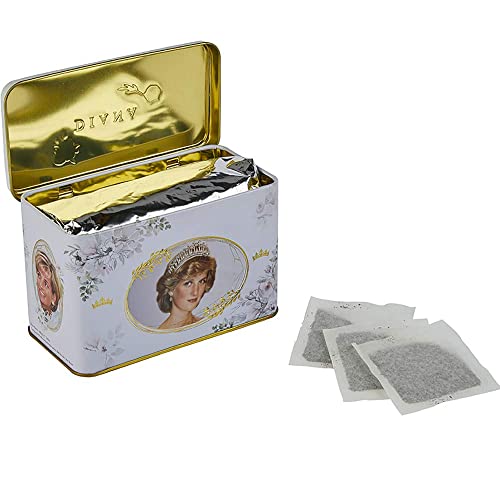 New English Teas Princess of Wales, Diana Tea Tin with 40 English Breakfast Teabags