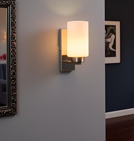 Sponsored Ad - Lyse Decor Silver Finish Wall Lamps for Home Decor & Bedside, Wall Lamps for Kids Room, Wall Lights for Home Decoration/Cafe/Restaurants and Gallery (Pack of 1)