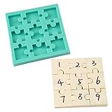 9-Cavity Puzzle Piece Silicone Fondant Mold for Chocolate, Candy, Gummy Fat Bombs, Wax Samples, Epoxy Resin, and Crayons Maker