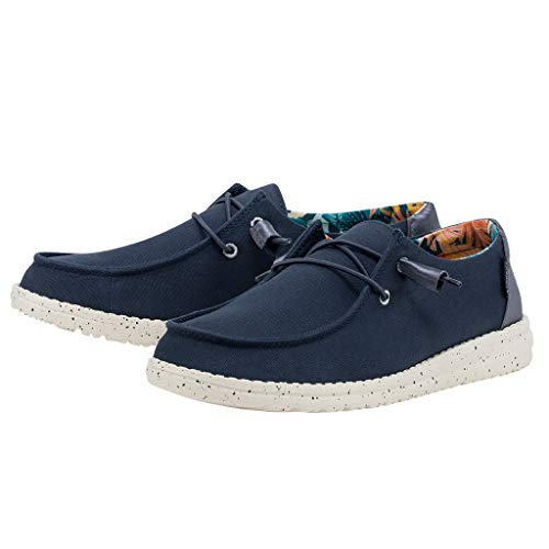 Image of HEYDUDE Women's Wendy Chambray | Women's Shoes | Women's Lace Up Loafers | Comfortable & Light-Weight