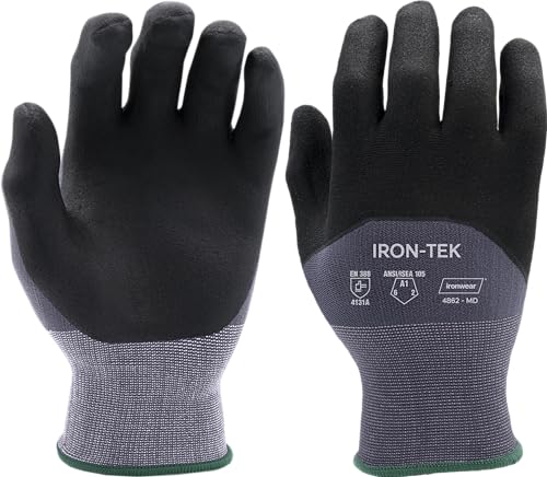 Ironwear 4862 Strong Grip Cut Resistant Glove A4 | High Dexterity & Sensitivity | Comfort Fit | Dozen