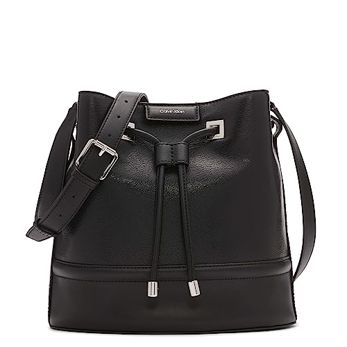 Calvin Klein Women's Ash Crossbody Bag – Vegan Leather, Monogram, 2 Pockets