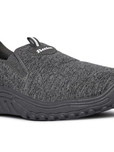 Image of Bata Men Casual Slipon Canvas Shoes - Grey