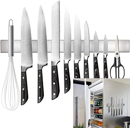 17" Double-Sided Knife Strip, Premium SUS304 Stainless Steel Magn...
