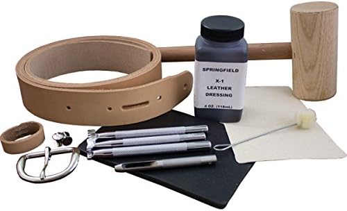 SLC Belt Making Kit for Beginners with Stamping Tools, Pattern Designs and Instructions