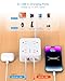 Surge Protector Power Strip - HANYCONY 8 Outlets 4 USB (2 USB C) Charging Ports, Multi Plug Outlet Extender, 5Ft Braided Extension Cord, Flat Plug Wall Mount Desk Charging Station for Home Office ETL
