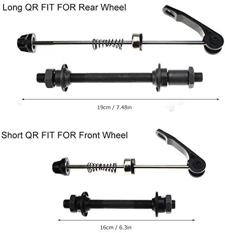 CYSKY Bike Quick Release 1 Pair Bicycle Hub Axle Mountain Bike Front Rear Axle MTB Wheel Axle Bike Hollow Axle Set Fit for Road Bike, Mountain Bike, MTB, BMX