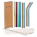 Chali® 12x Cannucce Acciaio Inox Riutilizzabili, Colorate (8X ø6mm, 4X ø12mm), Cannuccia Lunghe 21,5cm, Lavabile in Lavastoviglie incl. 2X Spazzole per Pulizia