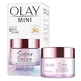 Olay Super Cream with Sunscreen SPF 30, Trial Size, Lightweight Face Moisturizer with Sun Protection, 5-in-1 Skin Care Benefits - Hydrating, Brightening, Firming - Niacinamide, Vitamin C, 15 mL