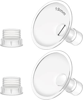 Maymom MyFit 19mm Shield & Shield Converter Compatible with Zomee Pump Body, NCVI Pump Connector and Babybuddha Pump Body; Not Original Zomee Pump Parts; 2pc