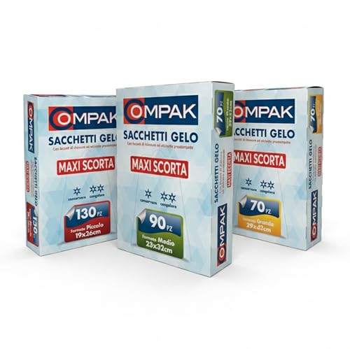 FRIO 70 Gefrierbeutel groß 29x42 cm | Sparpack für Lebensmittel, Gefrierfach und Küche | Gefrierbeutel mit Verschlussbändern und Beschriftungsfeld | Reißfest & robust, Maxi Vorratspack