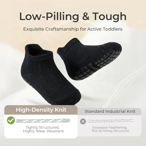 Image of Baby Non Slip Ankle Socks with Grippers for 0 Months-7 Years Old Walking Socks