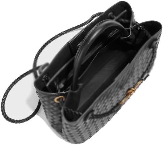 Woven Bags for Women Bowknot Small Tote Shoulder Hobo Crossbody Bags PU Leather Handwoven Woven Purse - Image 4