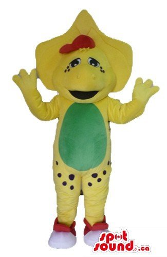 SPOTSOUND Cute Yellow BJ Barney Cartoon Character Mascot US Costume