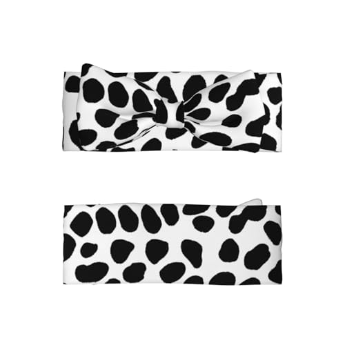 Black Leopard Pattern Picture Baby Bow Headband Stretchy and Soft for Newborns, Infants, Toddlers, and Kids Girls2