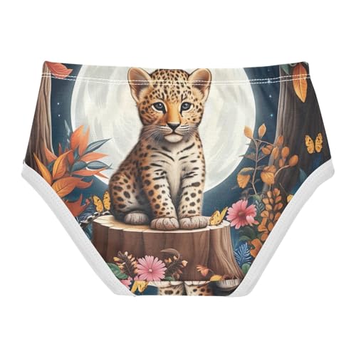 Autumn Cute Leopard Girls Underwear Toddler 2t Cotton Cute Panties Girl Animals Briefs Underpants2