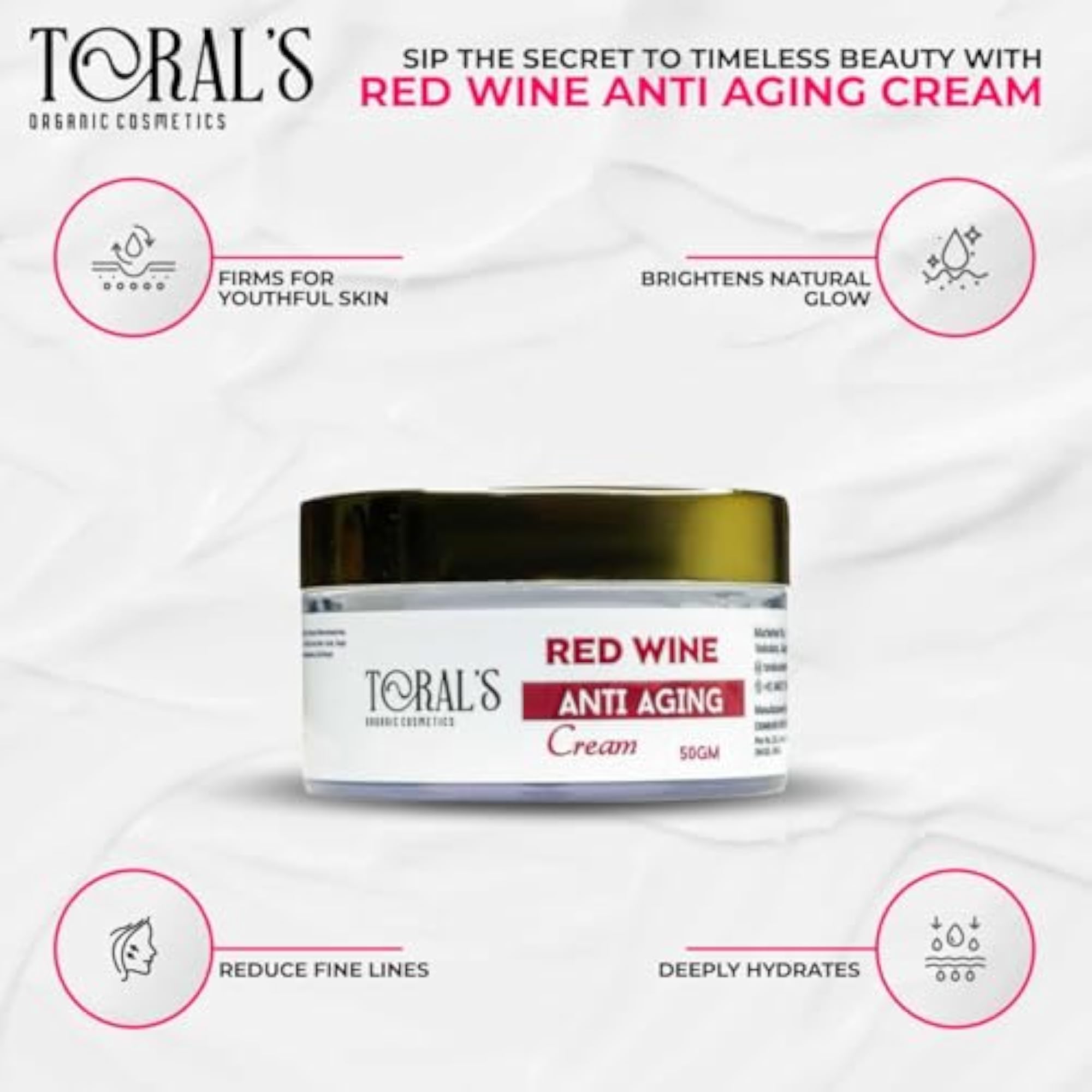 Toral Red Wine Anti-Aging Combo - Gel Face Wash & Cream