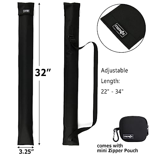 Bolsa de transporte para palo de billar Cosmos: elegante diseño negro de 32'' con mini estuche 2