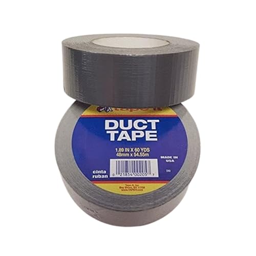 Image of Heavy Duty Silver Duct Tape 2 Pack, 1.89 Inch x 60 Yards, 48mm X 54.55M Industrial Strength Waterproof Adhesive Tape for Repairs, Sealing and DIY,