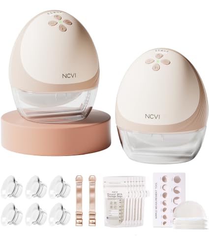 Image of NCVI Heated Breast Pump Wearable, 360 All-Around Heat +30% Output for Mom | Warming Comfort, 300mmHg Suction, Double-Sealed Flange , 4 Modes 9 Levels, Easy-to-Clean,6-8 Sessions, Fit 19-28 mm Inserts