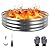 Raynesys 60 Inch Round Galvanized Fire Pit Ring, Silver Round Galvanized Fire Ring, 5 Feet Diameter Round Fire Pit, Outdoor Fire Pit for Backyard, Camping, Bonfire