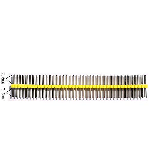 2x40 Long Pins Break-away Male Headers 0.1" 2.54mm Equal Length Long Centered Double Sided 17mm(pack of 5)