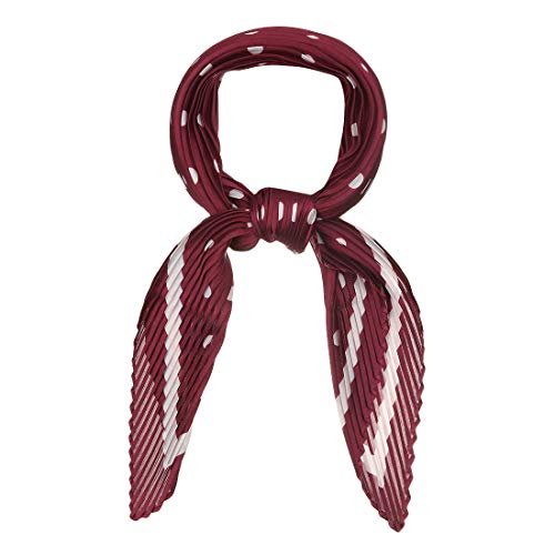 Allegra K 50s Pleated Neck Scarf for Women Rhombus Handkerchief Polka Dots Bandana Hair Wraps Headbands