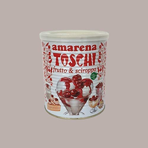 Lucgel Amarene Ciliegie Sciroppate Tutto frutto in Sciroppo Toschi - Barattolo da 1 Kg -