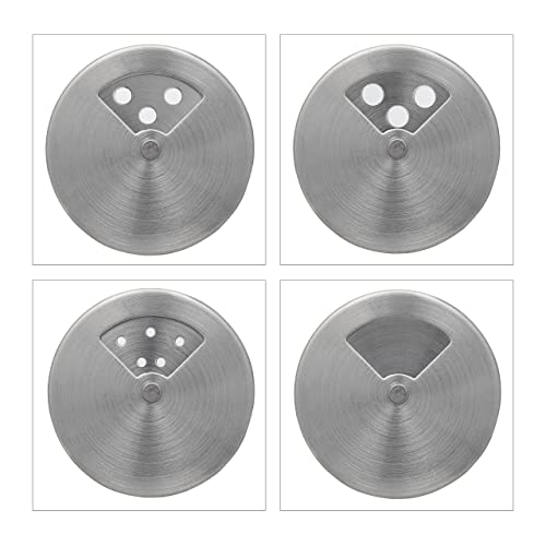 Tarros para especias Relaxdays de cristal transparente para ordenar encimeras y estantes 7